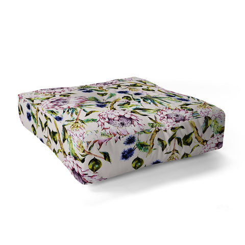 Marta Barragan Camarasa Pattern floral boho Floor Pillow Square