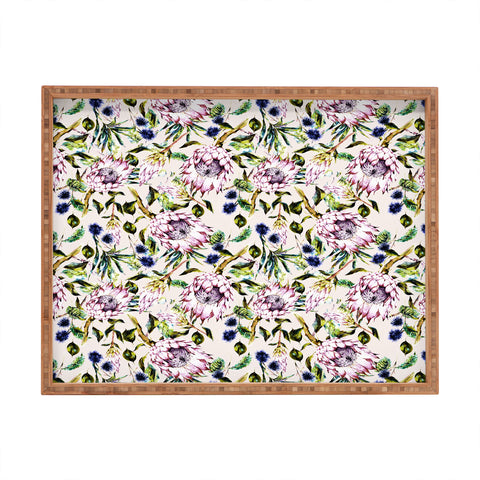 Marta Barragan Camarasa Pattern floral boho Rectangular Tray