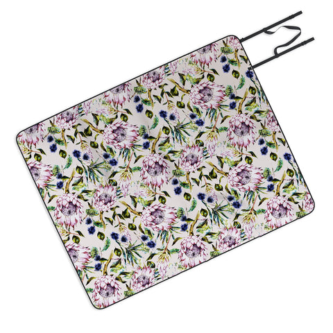 Marta Barragan Camarasa Pattern floral boho Picnic Blanket