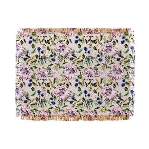 Marta Barragan Camarasa Pattern floral boho Throw Blanket