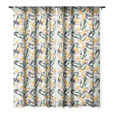 Marta Barragan Camarasa Pattern floral exotic Sheer Window Curtain