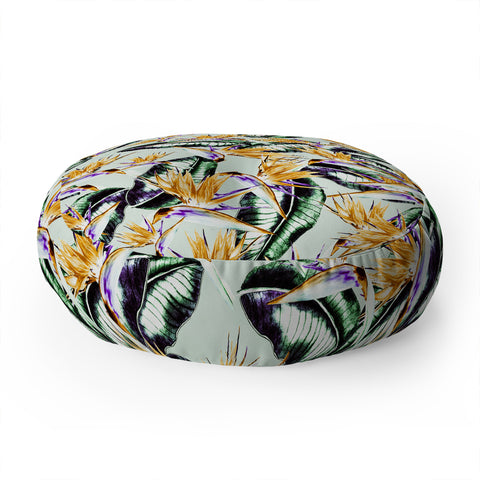 Marta Barragan Camarasa Pattern floral exotic Floor Pillow Round