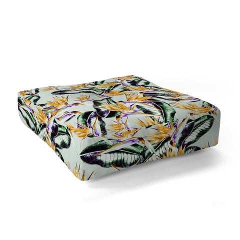 Marta Barragan Camarasa Pattern floral exotic Floor Pillow Square