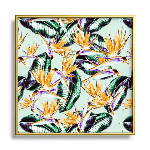 Marta Barragan Camarasa Pattern floral exotic Square Metal Framed Art Print