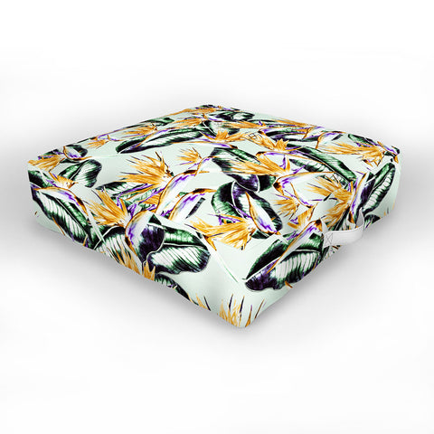 Marta Barragan Camarasa Pattern floral exotic Outdoor Floor Cushion