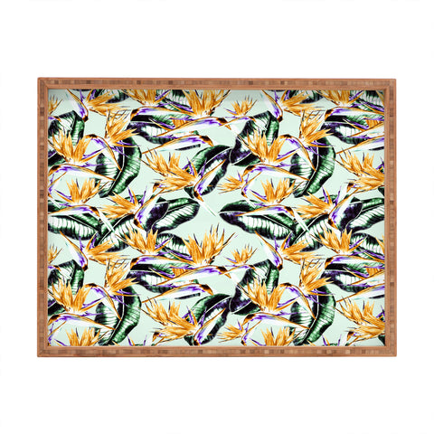 Marta Barragan Camarasa Pattern floral exotic Rectangular Tray