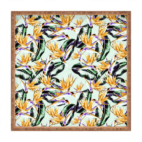 Marta Barragan Camarasa Pattern floral exotic Square Tray