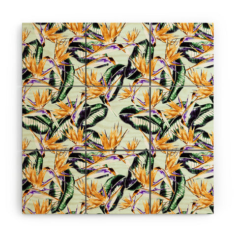 Marta Barragan Camarasa Pattern floral exotic Wood Wall Mural