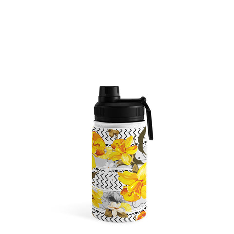 Marta Barragan Camarasa Pattern flowers and fruits Water Bottle