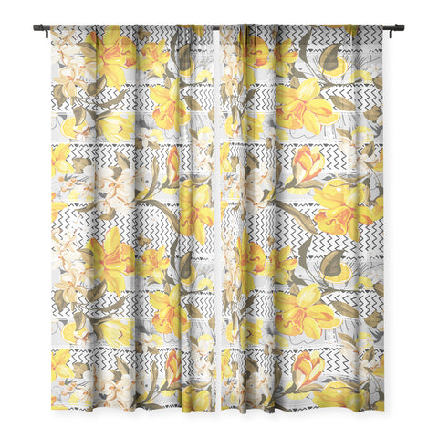 Marta Barragan Camarasa Pattern flowers and fruits Sheer Non Repeat
