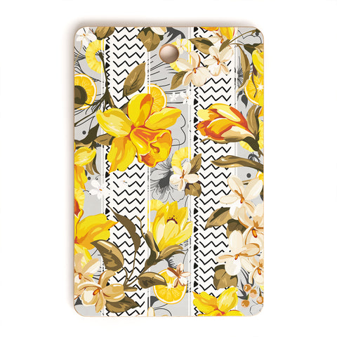 Marta Barragan Camarasa Pattern flowers and fruits Cutting Board Rectangle