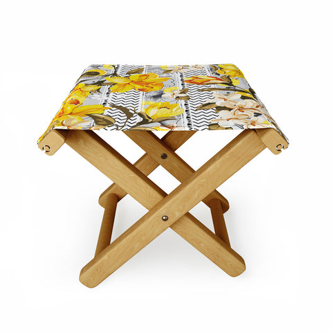 Marta Barragan Camarasa Pattern flowers and fruits Folding Stool