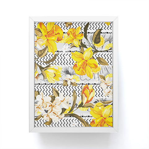 Marta Barragan Camarasa Pattern flowers and fruits Framed Mini Art Print