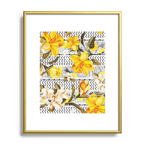 Marta Barragan Camarasa Pattern flowers and fruits Metal Framed Art Print