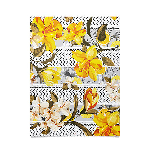 Marta Barragan Camarasa Pattern flowers and fruits Poster