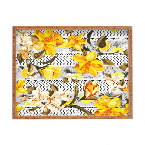 Marta Barragan Camarasa Pattern flowers and fruits Rectangular Tray