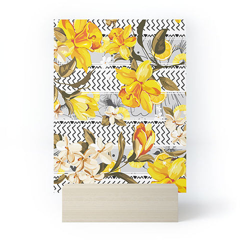 Marta Barragan Camarasa Pattern flowers and fruits Mini Art Print