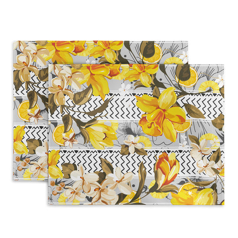 Marta Barragan Camarasa Pattern flowers and fruits Placemat