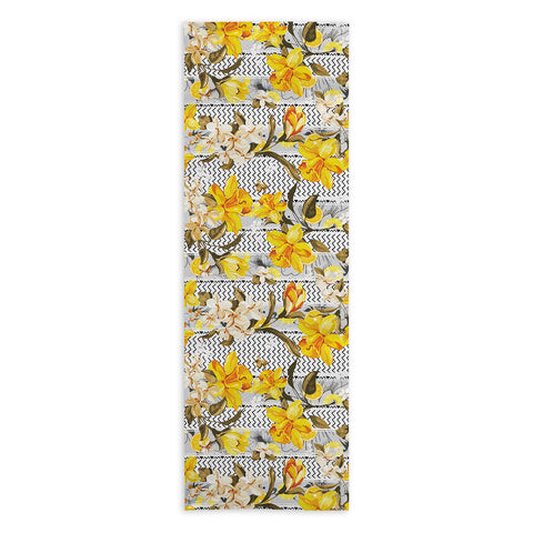 Marta Barragan Camarasa Pattern flowers and fruits Yoga Towel