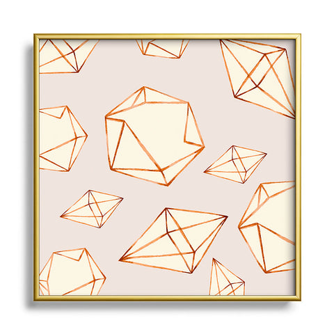 Marta Barragan Camarasa Pattern geometric dreams Square Metal Framed Art Print