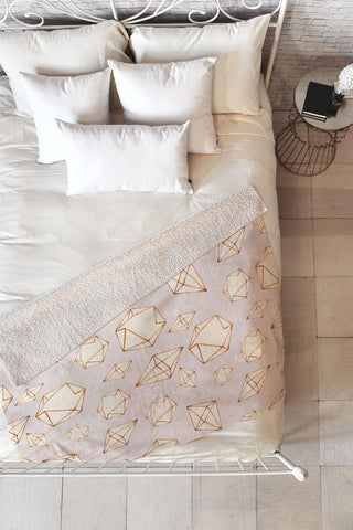 Marta Barragan Camarasa Pattern geometric dreams Fleece Throw Blanket