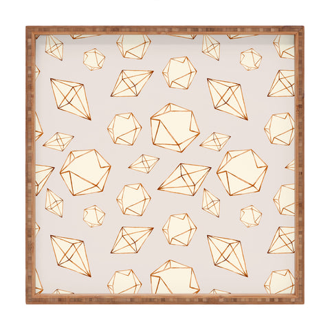Marta Barragan Camarasa Pattern geometric dreams Square Tray
