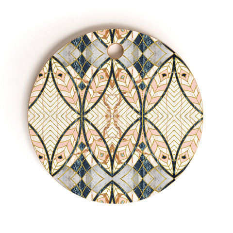 Marta Barragan Camarasa Pattern mosaic Art deco Cutting Board Round