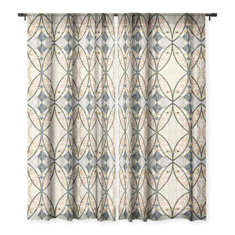 Marta Barragan Camarasa Pattern mosaic Art deco I Sheer Window Curtain