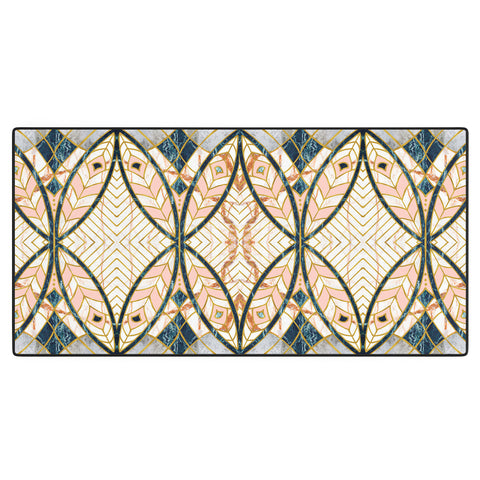 Marta Barragan Camarasa Pattern mosaic Art deco I Desk Mat