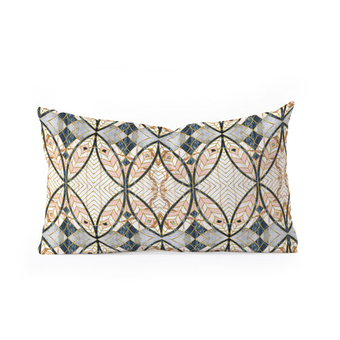 Marta Barragan Camarasa Pattern mosaic Art deco Oblong Throw Pillow