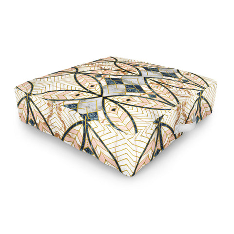 Marta Barragan Camarasa Pattern mosaic Art deco Outdoor Floor Cushion