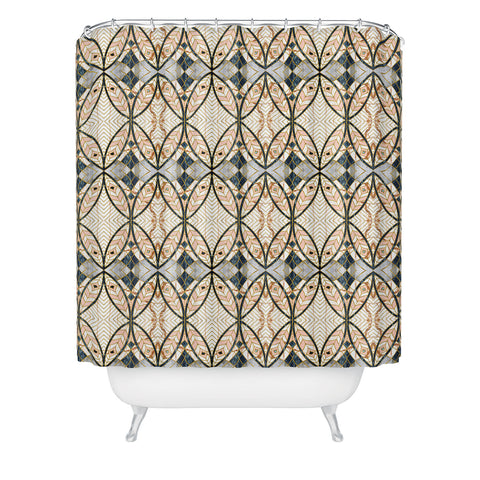 Marta Barragan Camarasa Pattern mosaic Art deco Shower Curtain