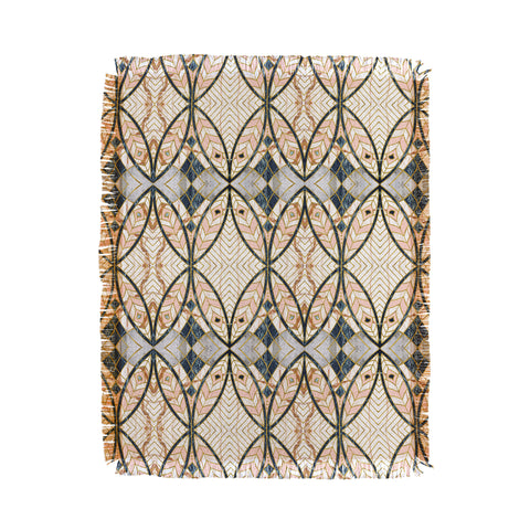 Marta Barragan Camarasa Pattern mosaic Art deco Throw Blanket