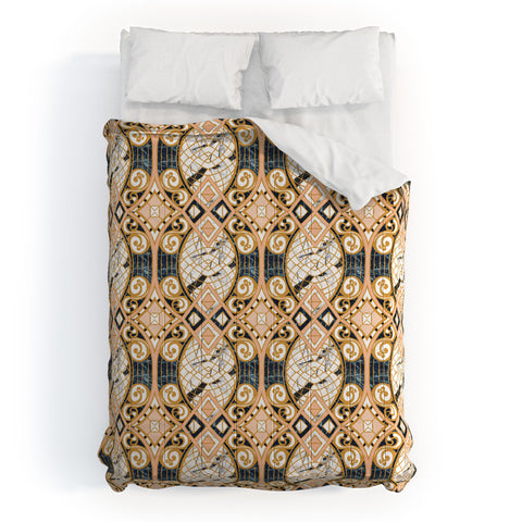 Marta Barragan Camarasa Pattern mosaic marble art deco Comforter