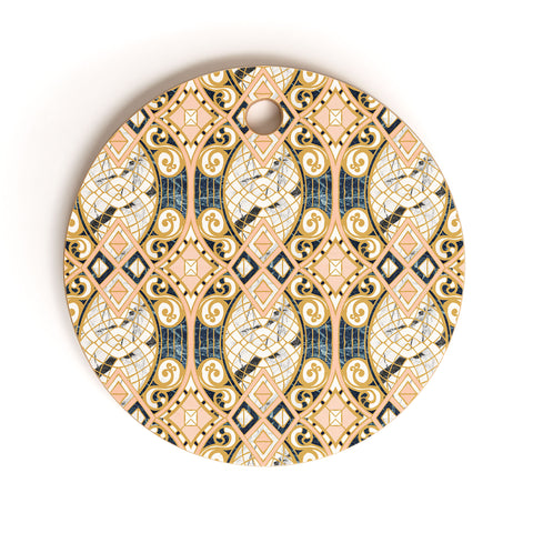 Marta Barragan Camarasa Pattern mosaic marble art deco Cutting Board Round