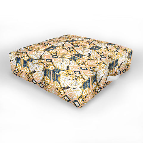 Marta Barragan Camarasa Pattern mosaic marble art deco Outdoor Floor Cushion