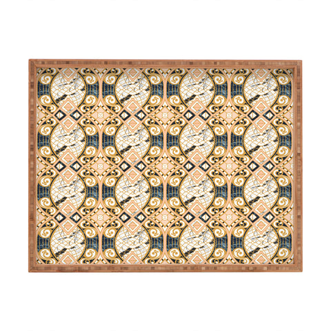 Marta Barragan Camarasa Pattern mosaic marble art deco Rectangular Tray