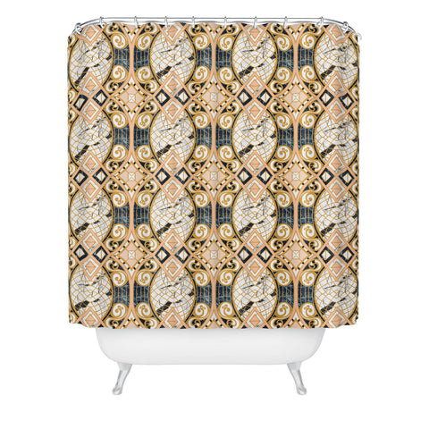 Marta Barragan Camarasa Pattern mosaic marble art deco Shower Curtain