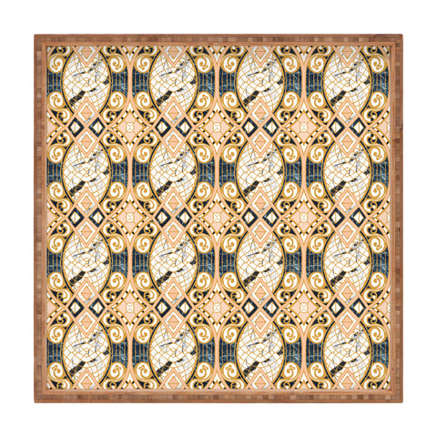 Marta Barragan Camarasa Pattern mosaic marble art deco Square Tray
