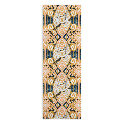 Marta Barragan Camarasa Pattern mosaic marble art deco Yoga Towel