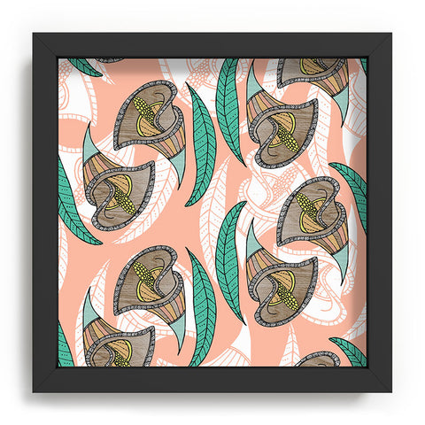 Marta Barragan Camarasa Pattern of African flowers Recessed Framing Square
