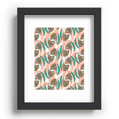 Marta Barragan Camarasa Pattern of African flowers Recessed Framing Rectangle