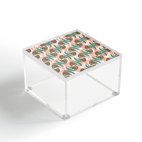 Marta Barragan Camarasa Pattern of African flowers Acrylic Box