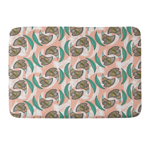 Marta Barragan Camarasa Pattern of African flowers Memory Foam Bath Mat