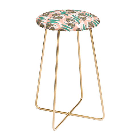Marta Barragan Camarasa Pattern of African flowers Counter Stool