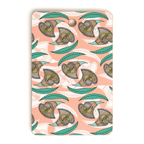 Marta Barragan Camarasa Pattern of African flowers Cutting Board Rectangle