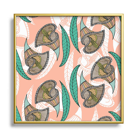 Marta Barragan Camarasa Pattern of African flowers Square Metal Framed Art Print