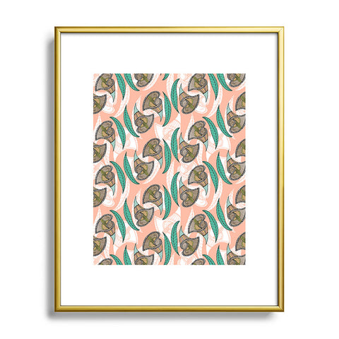 Marta Barragan Camarasa Pattern of African flowers Metal Framed Art Print