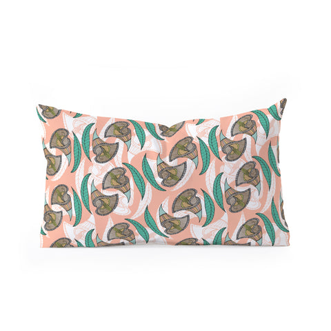 Marta Barragan Camarasa Pattern of African flowers Oblong Throw Pillow