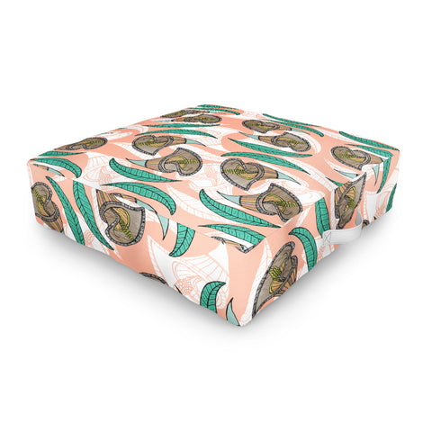 Marta Barragan Camarasa Pattern of African flowers Outdoor Floor Cushion